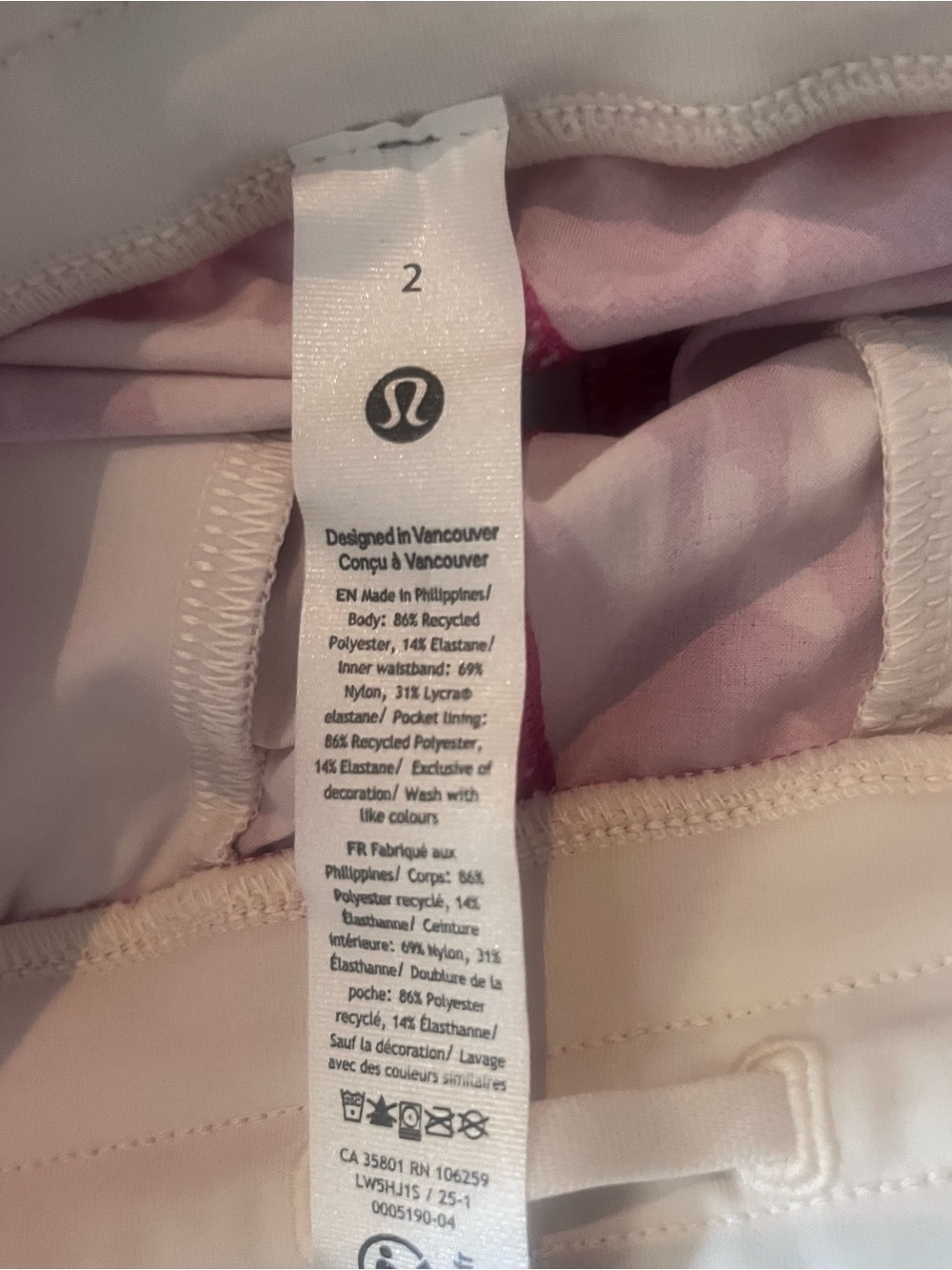 NWT Lululemon Swift Mid-Rise Wide-Leg Pant Wildflower Light Ivory Geranium Pink - Picture 9 of 10